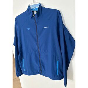 Patagonia Men Lightweight Blue Full-Zip Windbreaker Size L